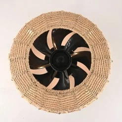 Ceiling Fan with Lights Crystal Black 18