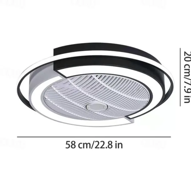 Ceiling Fan with Lights Remote Control, Indoor Low Profile Modern Flush Mount Ceiling Fan with 72W Warm Natural Bright 3 Color LED Lights, 3 Speeds Smart Ac Fan for Kitchen and Bedroom (White)