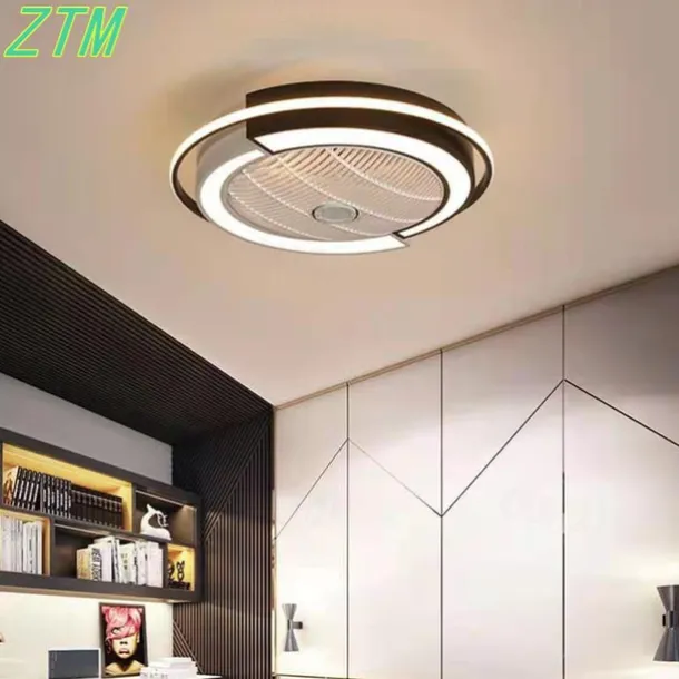 Ceiling Fan with Lights Remote Control, Indoor Low Profile Modern Flush Mount Ceiling Fan with 72W Warm Natural Bright 3 Color LED Lights, 3 Speeds Smart Ac Fan for Kitchen and Bedroom (White)