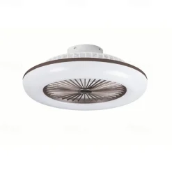 Ceiling Fans with Lights, 55cm Modern Low Profile Ceiling Fan, 72W Flush Mount, 3 Colors, 3 Speeds, Dimmable Ceiling Fan with Light 110-240V