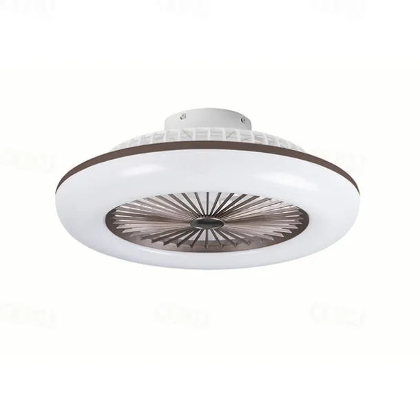 Ceiling Fans with Lights, 55cm Modern Low Profile Ceiling Fan, 72W Flush Mount, 3 Colors, 3 Speeds, Dimmable Ceiling Fan with Light 110-240V