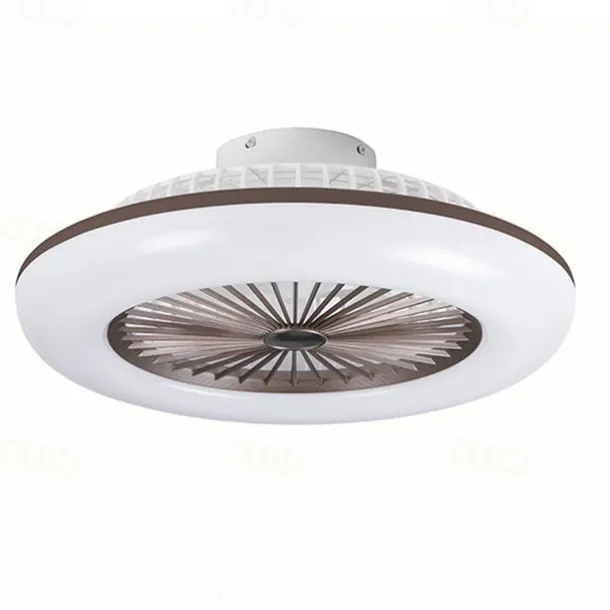 Ceiling Fans with Lights, 55cm Modern Low Profile Ceiling Fan, 72W Flush Mount, 3 Colors, 3 Speeds, Dimmable Ceiling Fan with Light 110-240V