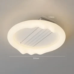 Ceiling Fans with Lights Flush Mount Low Profile Indoor Ceiling Fan,19.5