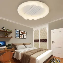 Ceiling Fans with Lights Flush Mount Low Profile Indoor Ceiling Fan,19.5