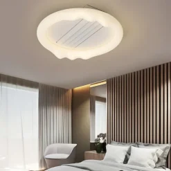 Ceiling Fans with Lights Flush Mount Low Profile Indoor Ceiling Fan,19.5