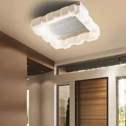 Ceiling Fans with Lights Flush Mount Low Profile Indoor Ceiling Fan,19.5