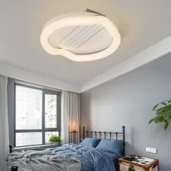 Ceiling Fans with Lights Flush Mount Low Profile Indoor Ceiling Fan,19.5