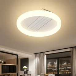 Ceiling Fans with Lights Flush Mount Low Profile Indoor Ceiling Fan,19.5