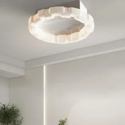 Ceiling Fans with Lights Flush Mount Low Profile Indoor Ceiling Fan,19.5