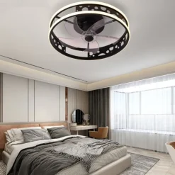Ceiling Fans with Lights Dimmable with Remote Control Flush Mount Indoor Ceiling Fan,15.6" Smart 3 Colors 6 Speeds Reversible