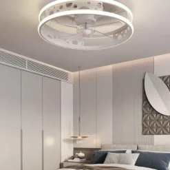 Ceiling Fans with Lights Dimmable with Remote Control Flush Mount Indoor Ceiling Fan,15.6