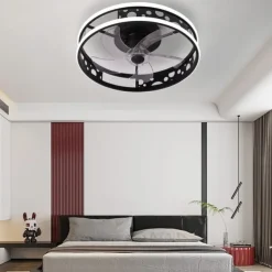 Ceiling Fans with Lights Dimmable with Remote Control Flush Mount Indoor Ceiling Fan,15.6