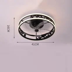 Ceiling Fans with Lights Dimmable with Remote Control Flush Mount Indoor Ceiling Fan,15.6