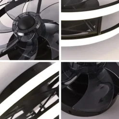 Ceiling Fans with Lights Dimmable with Remote Control Flush Mount Indoor Ceiling Fan,15.6