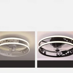 Ceiling Fans with Lights Dimmable with Remote Control Flush Mount Indoor Ceiling Fan,15.6