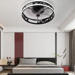 Ceiling Fans with Lights Dimmable with Remote Control Flush Mount Indoor Ceiling Fan,15.6