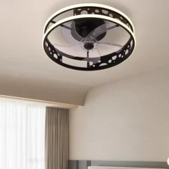 Ceiling Fans with Lights Dimmable with Remote Control Flush Mount Indoor Ceiling Fan,15.6