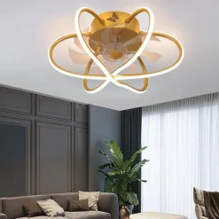 Ceiling Fans with Lights Dimmable with Remote Control Flush Mount Indoor Ceiling Fan,15.6