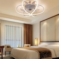 Ceiling Fans with Lights Dimmable with Remote Control Flush Mount Indoor Ceiling Fan,15.6