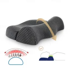Cervical Pillow for Neck Pain Relief, Hollow Design Odorless Memory Foam Pillows, Contour Support for Side Back Sleepers