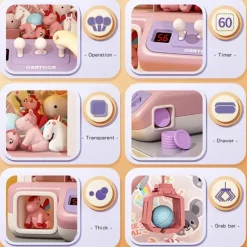 Chaigou Scratching Doll Machine Large Children's Toys Household Mini Clip Doll Twister Festival Gift for Boys and Girls