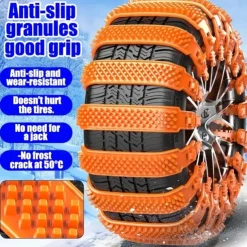 Chain Car Winter Tire Wheel Chain Anti-skid Chain Strip for Car Truck SUV Winter Car Tire Accessories 8pcs