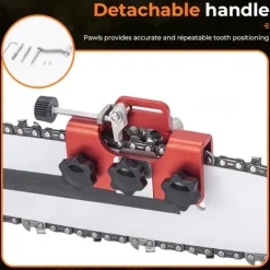 Chain-saw Chain Sharpening Fixture - Easy-to-Use Stainless Steel Jig for Precision Grinding - Quick and Accurate Sharpener Tool for Chain Maintenance