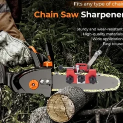 Chain-saw Chain Sharpening Fixture - Easy-to-Use Stainless Steel Jig for Precision Grinding - Quick and Accurate Sharpener Tool for Chain Maintenance