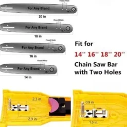 Chainsaw Teeth Sharpener, Universal Chain Saw Blade Sharpener, Fast Working Chainsaw Sharpening Tool, Portable Chain Saw Sharpener Kit for 12