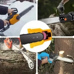 Chainsaw Teeth Sharpener, Universal Chain Saw Blade Sharpener, Fast Working Chainsaw Sharpening Tool, Portable Chain Saw Sharpener Kit for 12