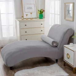 Chaise Lounge Cover Velvet Luxury Slipcovers for Living Room Indoor Stretch Slipcover for Chaise Lounge Ultra Soft Machine Washable