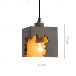 Chandelier Creative Concrete Chandelier E27 Single Head Design Light Fixture Height Adjustable Suspension Wire Lights Decoration Coffee Shop Restaurant