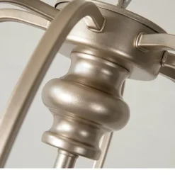 Chandelier for Dining Room Candle Style 6/9/12-Heads Modern Farmhouse Pendant Lighting,9-Light Brushed Candle Ceiling Hanging Fixture for Living Room Bedroom Coffee 110-240V