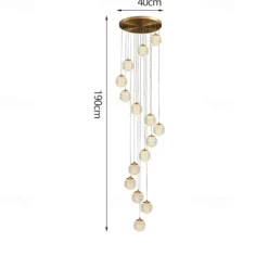 Chandelier LED Pendant Light Globe Design Cluster Design Copper Formal Style Modern 10 15 20 Heads 220-240V 110-120V