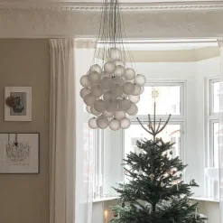 Chandelier Light Modern Design Bubble Ball 40/50cm Chandeliers Art Decor Glass Chanddelier Light Fixture Dinning Room/Living Room Suspension LED Lamp 110-240V