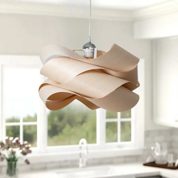 Chandeliers 45/60cm Wood Unique Flower Design Pendant Lighting E27 Ceiling Light Fixture Fixtures for Dining Room Kitchen Living Room Bedroom 110-240V