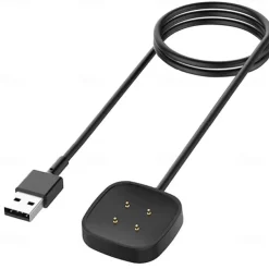 Charger for Fitbit Sense/Sense 2/Versa 3/Versa 4, Replacement Charging Cable Cord Magnetic Dock Stand for Fitbit Sense 1/2, Versa 3/4 Smartwatch