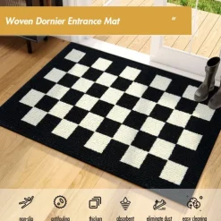Checkerboards Doormat Kitchen Mat Floor Mat Non-Slip Area Rug Oil Proof Rug Indoor Outdoor Mat Bedroom Decor Bathroom Mat Entrance Rug