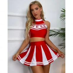 Cheerleader Halloween Cosplay Costume Party Costume Masquerade Carnival Costume Outfits Adults' Women's Masquerade Mardi Gras Performance Party Halloween Easy Halloween Costumes Dress Up