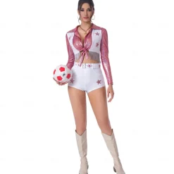 Cheerleader Halloween Outfits Costume Two Piece Set Drag & Glam Star Print Adults' Women's Halloween Carnival Pride Parade Pride Month Easy Halloween Costumes Dress Up