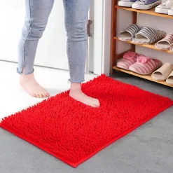 Chenille Bath Mat Non-slip Bathroom Rug,Anti-slip Floor Mats Door Mat Anti-slip Bathroom Rug Kitchen Carpets Doormats Floor Mat For Living Room,Bathroom
