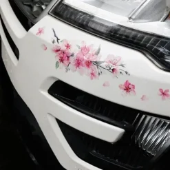 Cherry Blossom Floral Car Stickers Love Pink Car Tuning Styling Accessories