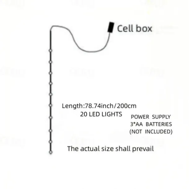 Cherry Blossom Rattan String Lights – Battery Powered Fairy Lights for Wedding, Holiday & Room Decor