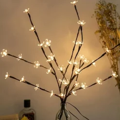 Cherry Blossom Tree Landscape Lighting Home Garden Decoration Wedding Birthday Christmas Festival Party Indoor Outdoor Warm White