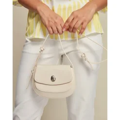 Chic White Leather Shoulder Bag for Women - Stylish Small Crossbody Bag for Casual and Formal Outfits