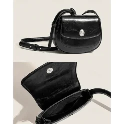 Chic White Leather Shoulder Bag for Women - Stylish Small Crossbody Bag for Casual and Formal Outfits