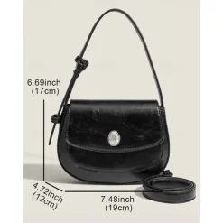 Chic White Leather Shoulder Bag for Women - Stylish Small Crossbody Bag for Casual and Formal Outfits