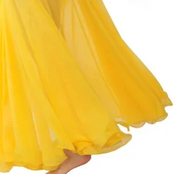 Chiffon Belly Dance Skirt for Women Belly Dancing Costume Outfit Tribal Maxi Full Skirts Solid Color Skirt Voile