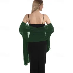 Chiffon Shawls and Wraps for Evening Dresses Women Elegant Soft Scarf Bridal Scarve Wedding Stole