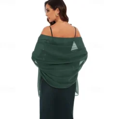 Chiffon Shawls and Wraps for Evening Dresses Women Elegant Soft Scarf Bridal Scarve Wedding Stole
